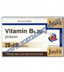 B6 vitamin, 20 mg, 30 db JutaVit