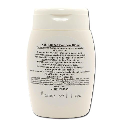 Kék Lukács sampon viszkető, seborrheás fejbőrre 100 ml