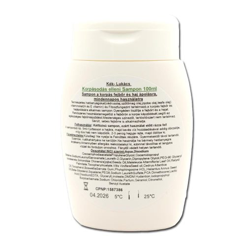 Kék Lukács Korpásodás elleni sampon korpás fejbőrre és hajra 100 ml