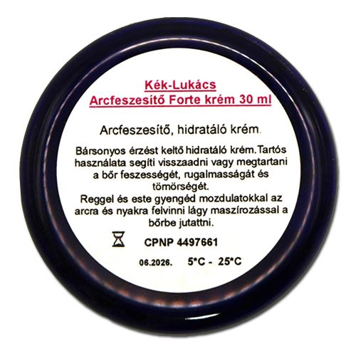 Kék Lukács Intenzív Forte arcfeszesítő krém Anti Aging ránctalanító arcra, nyakra 30 ml