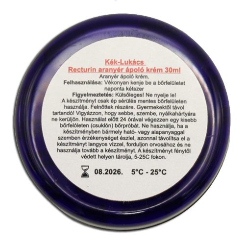 Kék Lukács Recturin krém aranyér és szövődményei ellen 30 ml