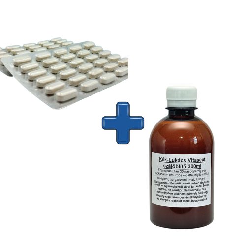 Kék Lukács Torokvédő csomag - hangszál, torok, fogíny: Bosalys szopogató tabletta + Vita Sept szájöblítő